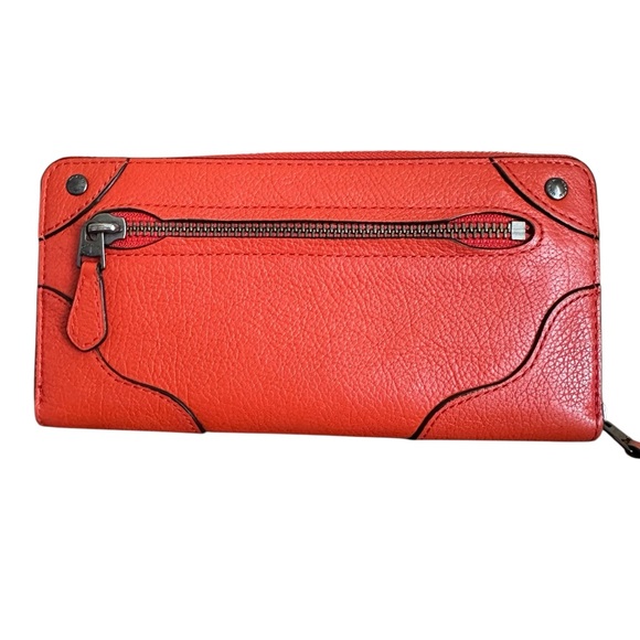 Coach EUC Leather Zip Around Accordion Wallet F52645 - Picture 2 of 13